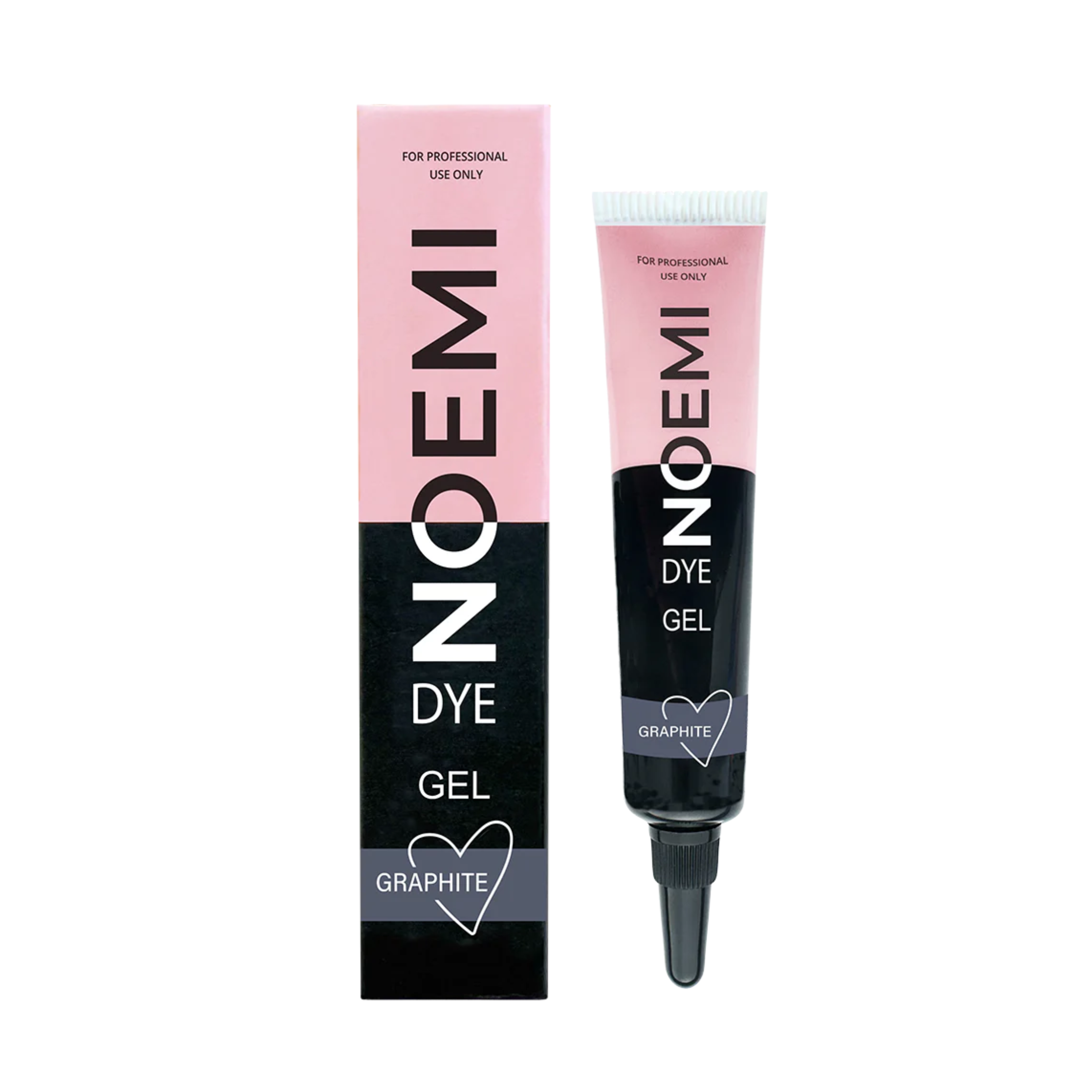 NOEMI Dye Gel packaging with pink and black design on a white background