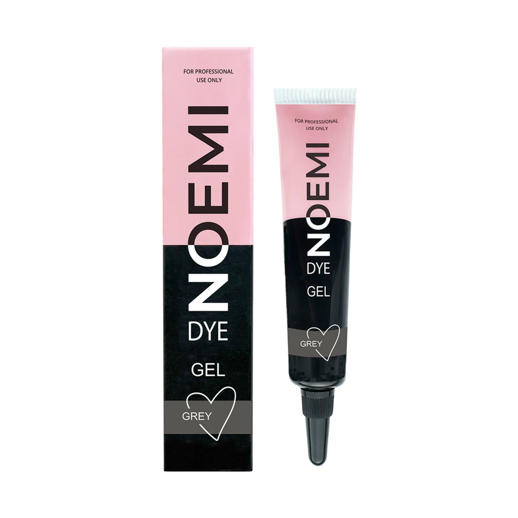 NOEMI Dye Gel packaging with pink and black design on a white background