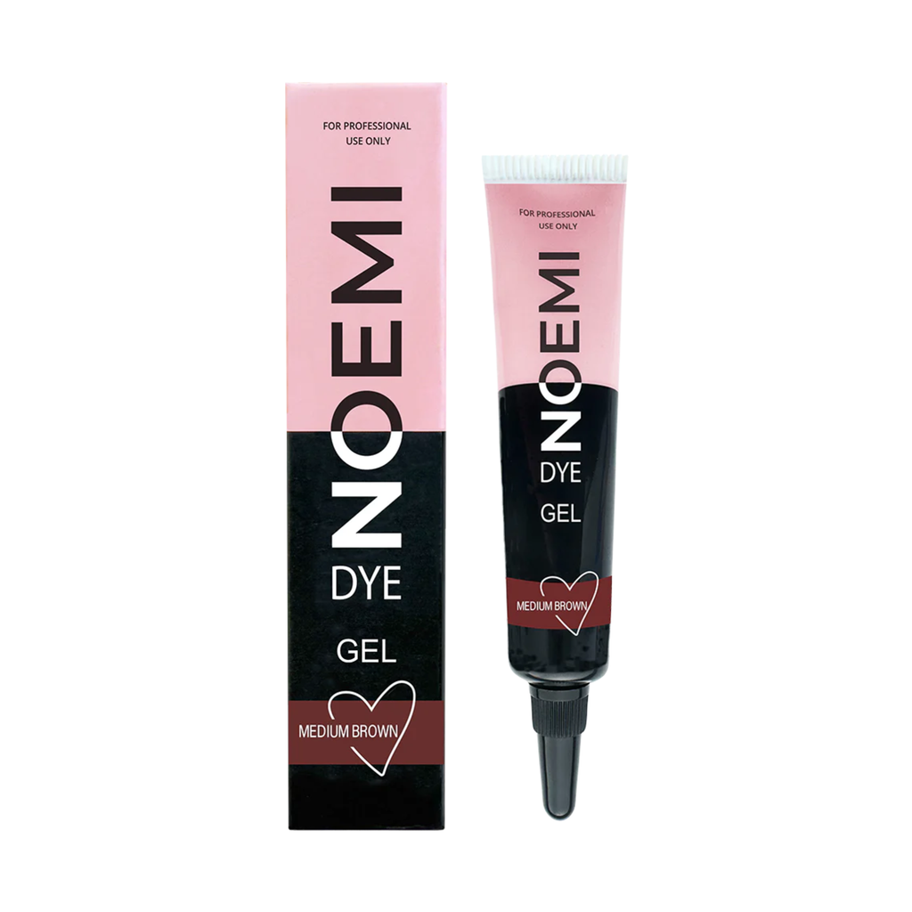 NOEMI Dye Gel packaging with pink and black design on a white background