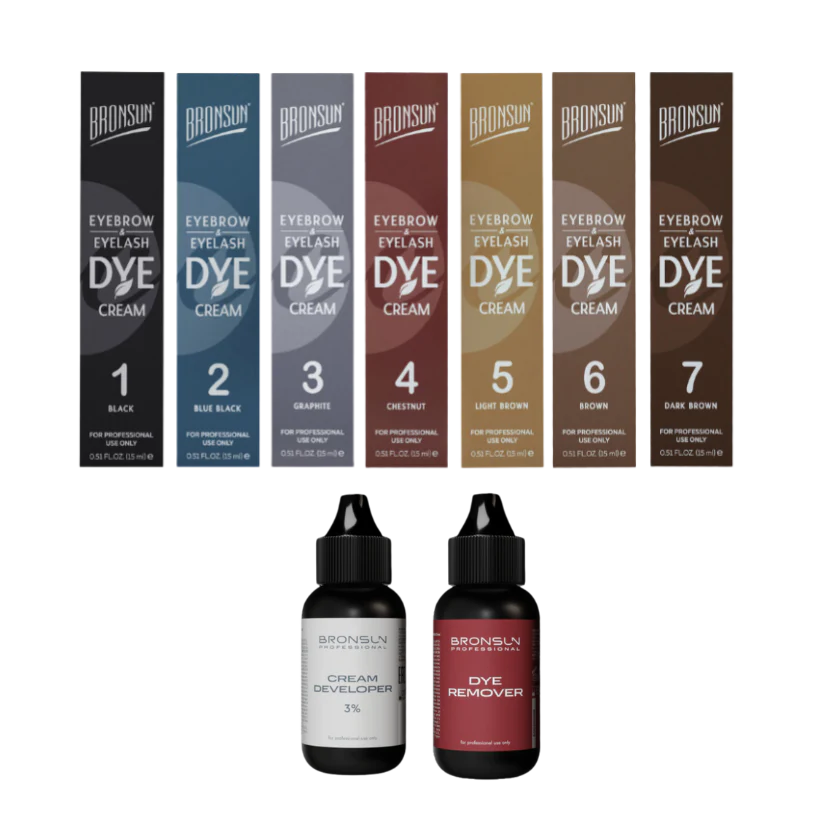 Bronsun - Dye Cream Kit (All 7 colours + developer +remover)